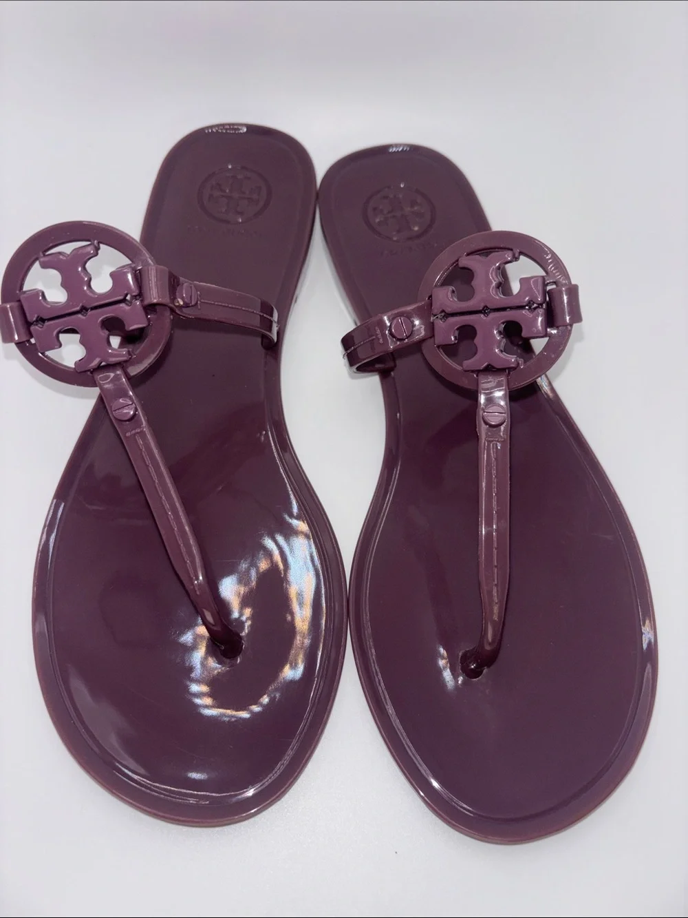 Tory Burch Jelly Thong Sandals in Plum